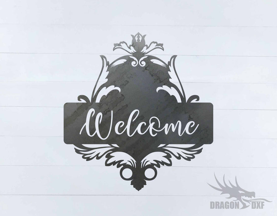 Filigree Welcome Sign 6 - DXF Download