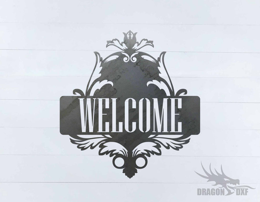 Filigree Welcome Sign 7 - DXF Download