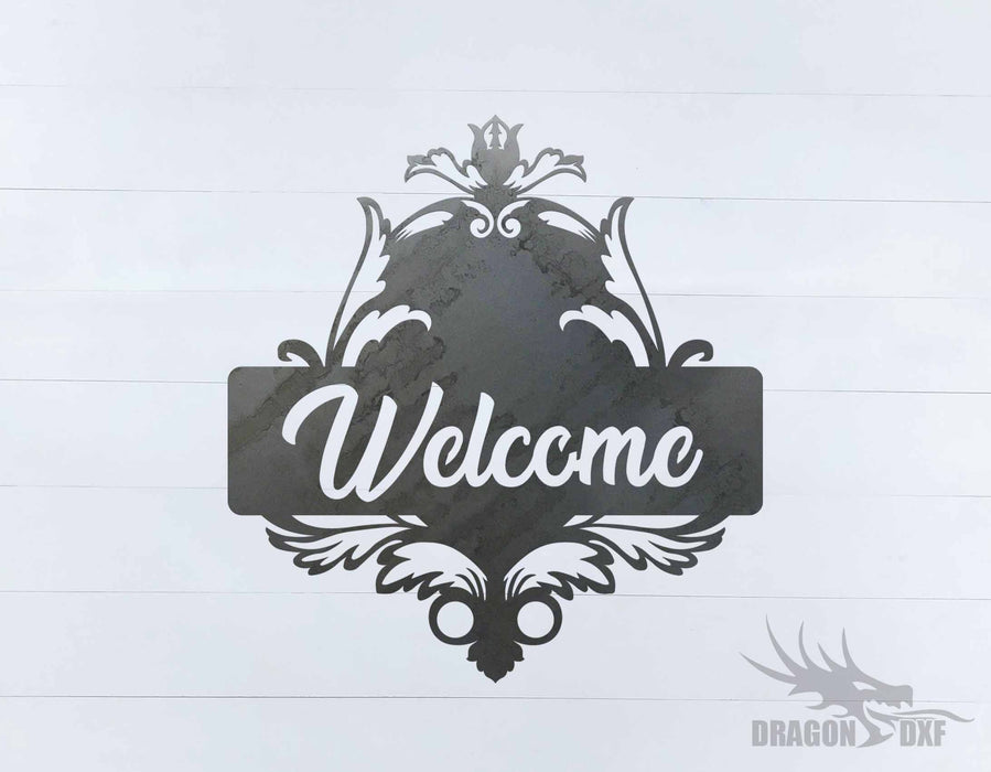 Filigree Welcome Sign 8 - DXF Download