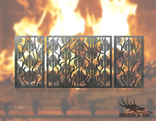 Fireplace Screen 10- Fireplace Cover - DXF Download