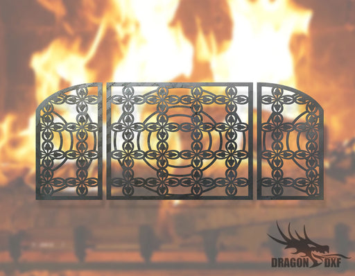 Fireplace Screen 12- Fireplace Cover - DXF Download