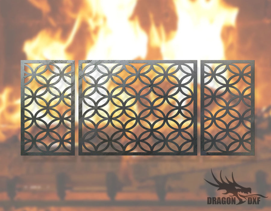 Fireplace Screen 1- Fireplace Cover - DXF Download