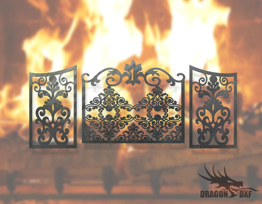 Fireplace Screen 17- Fireplace Cover - DXF Download