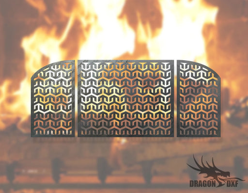 Fireplace Screen 20- Fireplace Cover - DXF Download