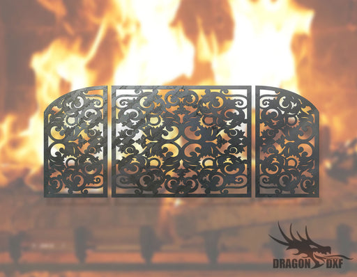 Fireplace Screen 26- Fireplace Cover - DXF Download