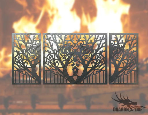 Fireplace Screen 4- Fireplace Cover - DXF Download