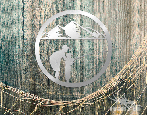 Fishing Design 3 - Dad and son Fishing Design- DXF Download