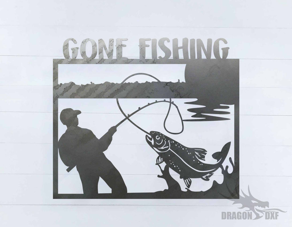 Gone Fishing Design - DXF Download — DragonDXF