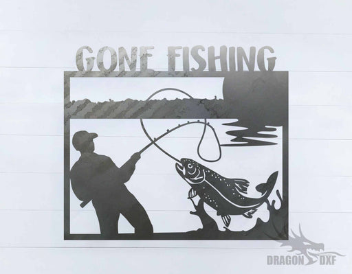 Gone Fishing Design  - DXF Download