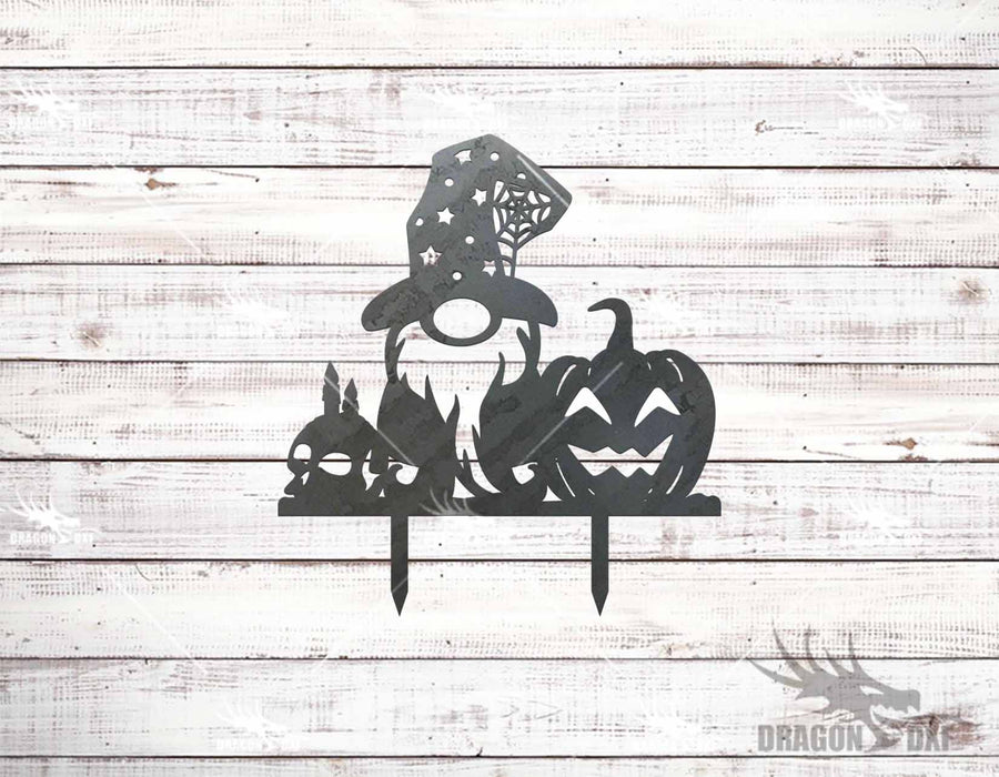 Gnome Halloween Design With/Without Stake Package  - Plasma Laser DXF Cut File