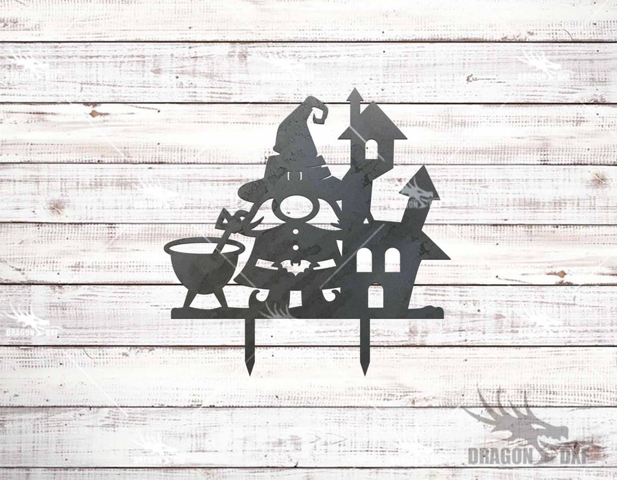 Gnome Halloween Design With/Without Stake Package  - Plasma Laser DXF Cut File