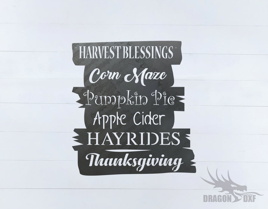 Harvest Blessings - DXF Download
