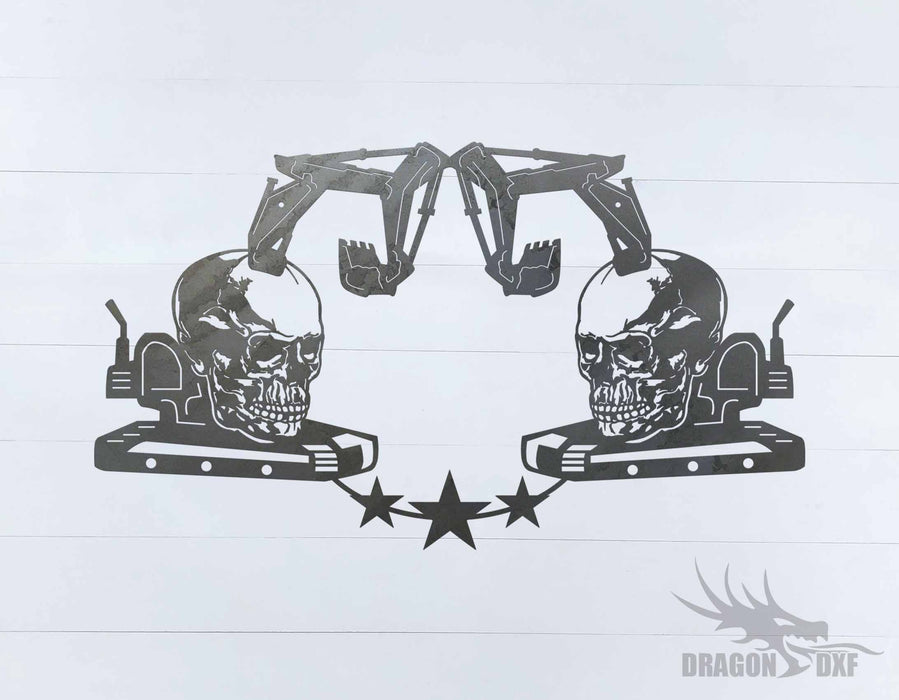 Heavy Equipment - Skull Design 1 - DXF Download