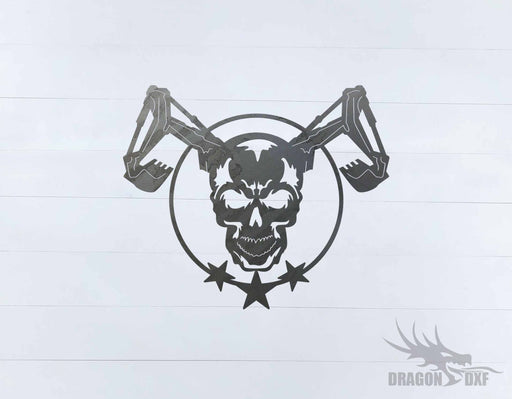Heavy Equipment - Skull Design 2 - DXF Download