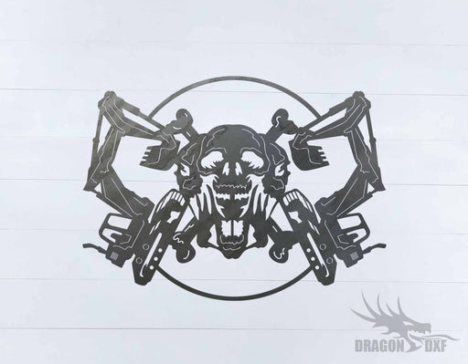 Heavy Equipment - Skull Design 5 - DXF Download