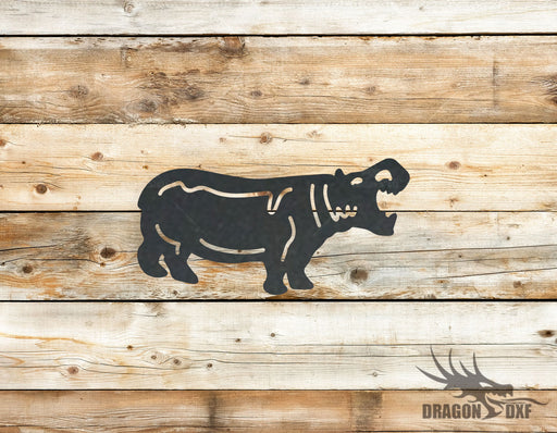 Hippopotamus design 2 -  DXF Download
