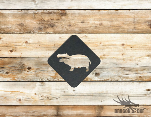 Hippopotamus design 3  -  DXF Download