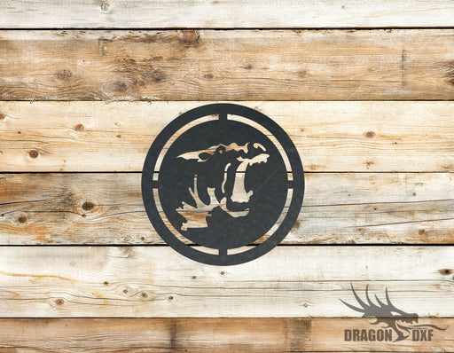 Hippopotamus design 4  -  DXF Download