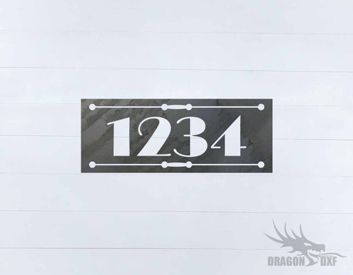 Horizontal Address Sign 6 - DXF Download