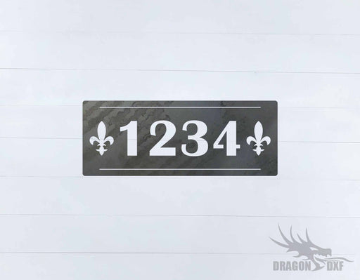 Horizontal Address Sign 7 - DXF Download