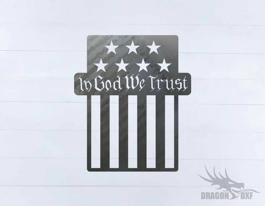 In God We Trust 1 Design - DXF Download