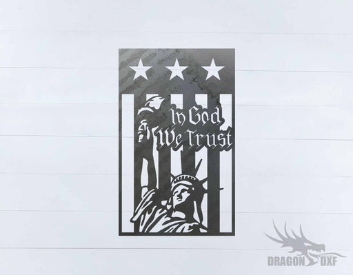 In God We Trust 3 Design - DXF Download