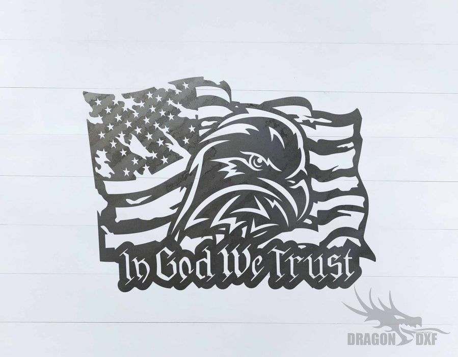 In God We Trust 6 Design - DXF Download