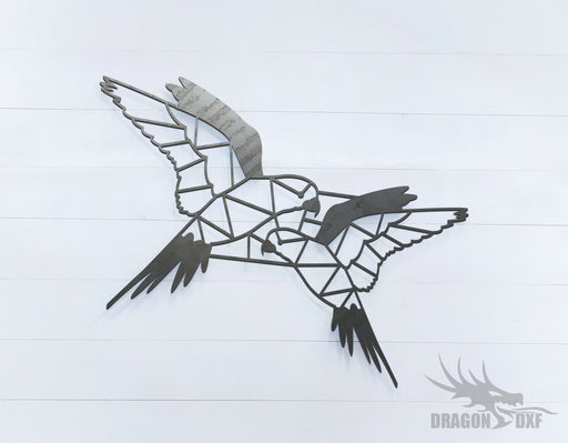 Love Bird pair - Geometric - Deco - Animals -  DXF Download