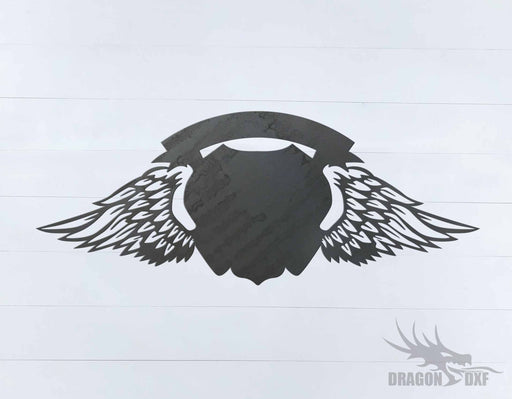 Memorial Wings Design 1 -  DXF Download
