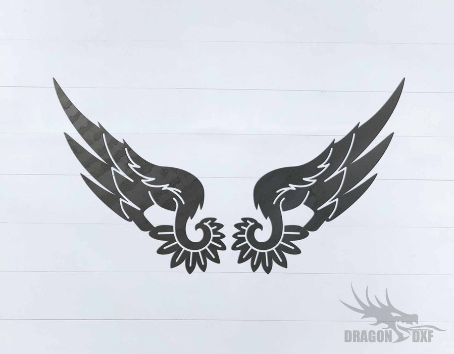 Memorial Wings Design 5 -  DXF Download