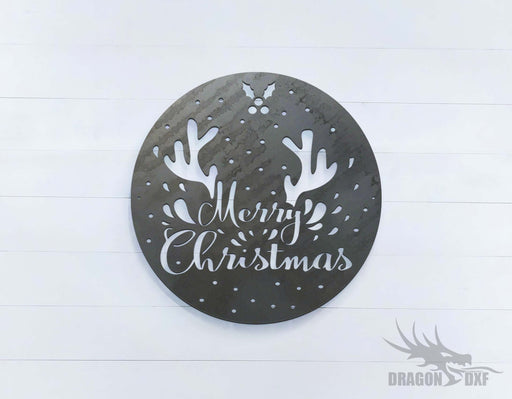 Merry Christmas- Reindeer - DXF Download