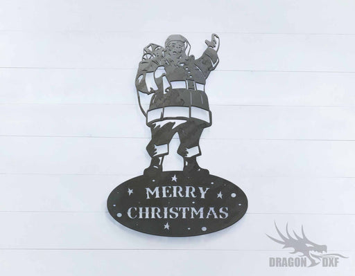 Merry Christmas Santa Claus Sign - DXF Download
