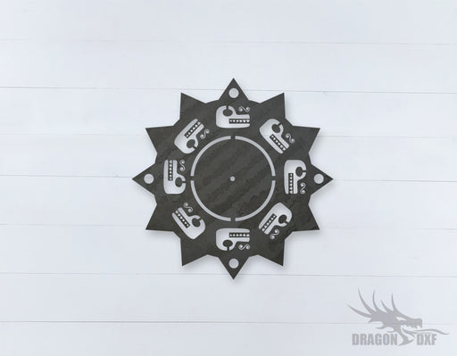 Mexican Clock Design 4  - DXF Download