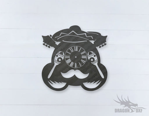 Mexican Clock Design 5  - DXF Download