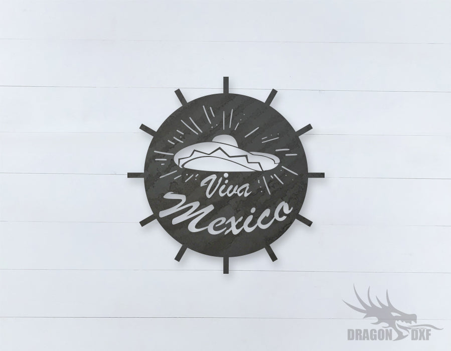 Mexican Clock Design 8  - DXF Download