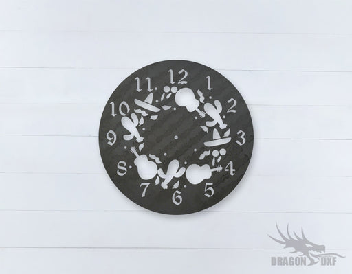 Mexican Clock Design 9  - DXF Download