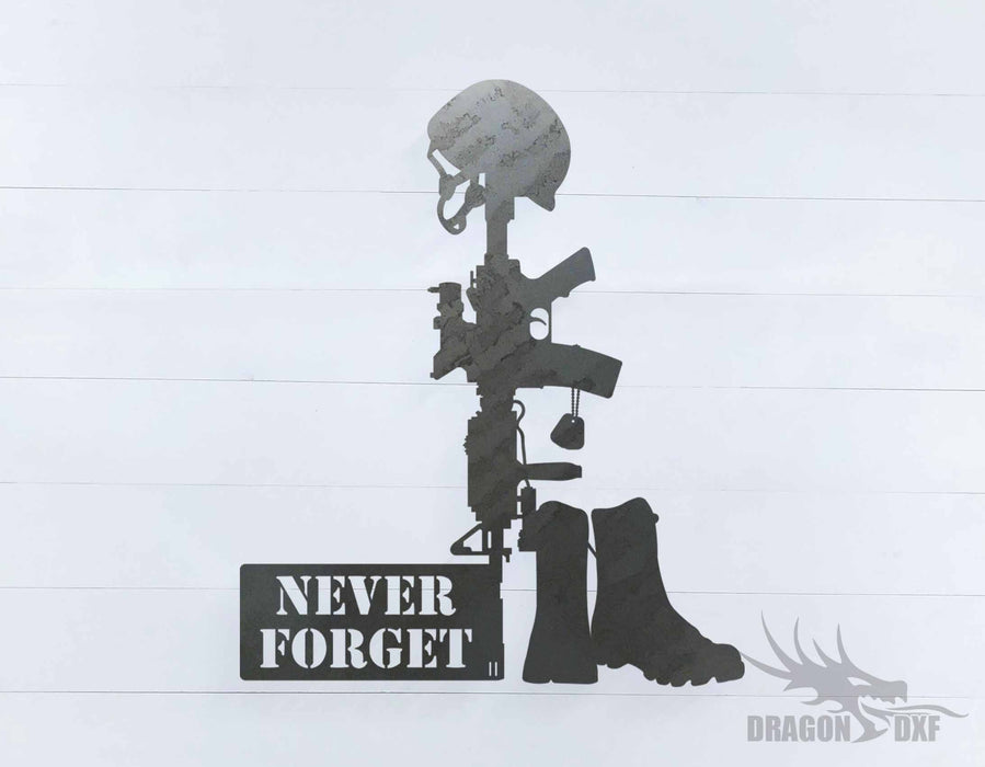 Never Forget sign - DXF Download