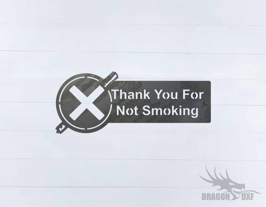 No Smoking Sign 17 - DXF Download