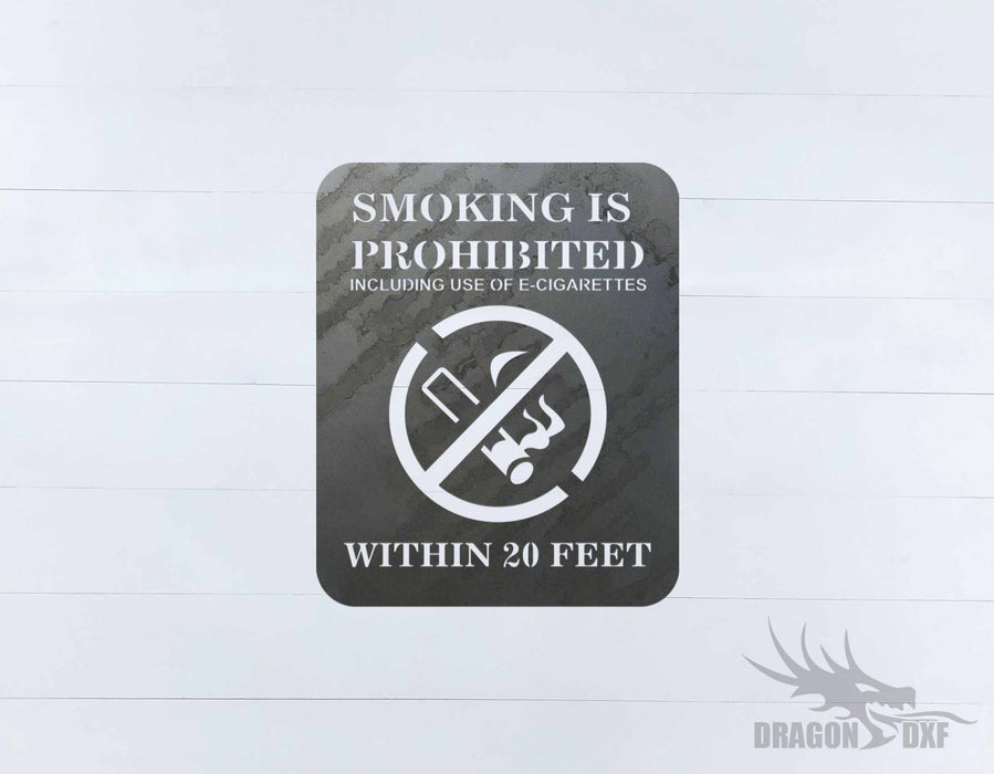 No Smoking Sign 18 - DXF Download