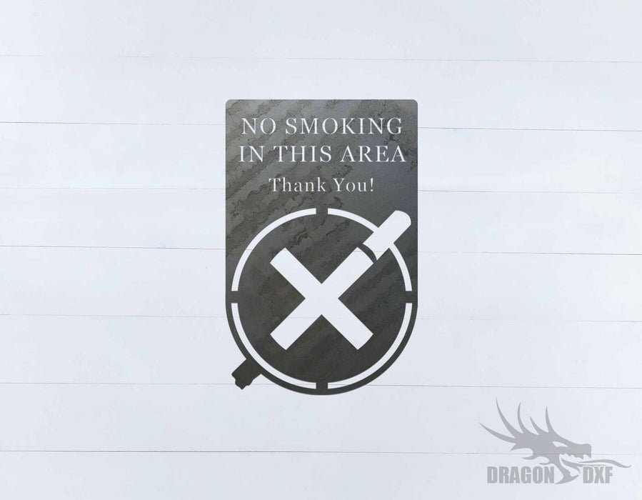 No Smoking Sign 20 - DXF Download