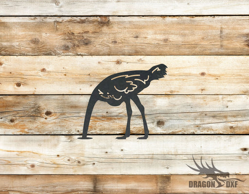Ostrich design 2  -  DXF Download