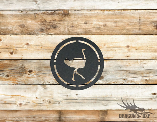Ostrich design 4  -  DXF Download