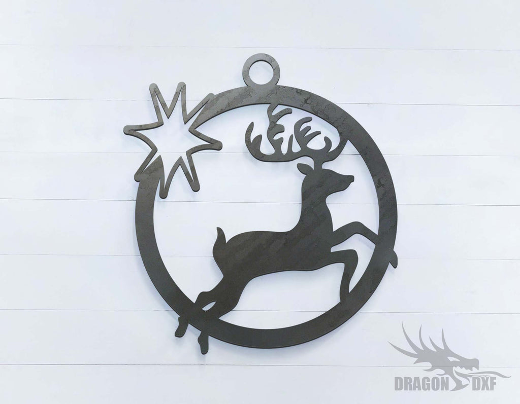 Reindeer (approximately 15 x 16 inches) - DXF Download — DragonDXF