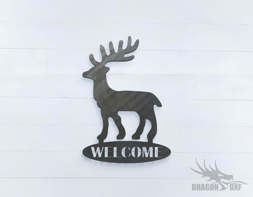 Reindeer Welcome Sign - DXF Download