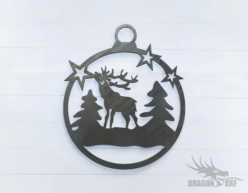 Reindeer with Stars - DXF Download