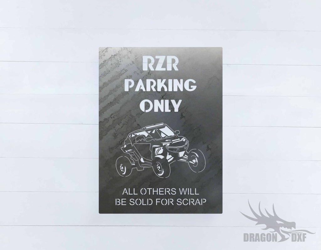 Side by Side Parking Sign 1 - DXF Download — DragonDXF