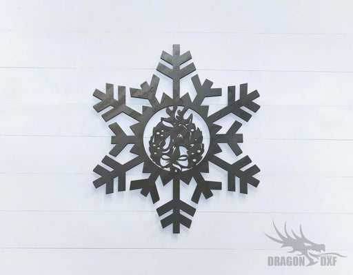 Snow Flakes with Reindeer - DXF Download