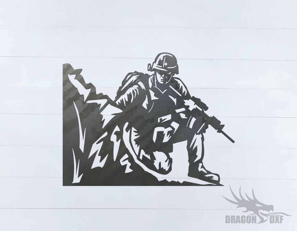 Soldier Design 7 - DXF Download — DragonDXF