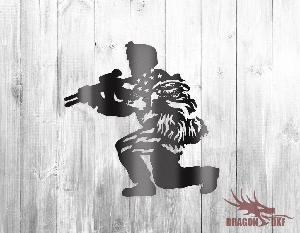 Soldier with Eagle - DXF Download — DragonDXF