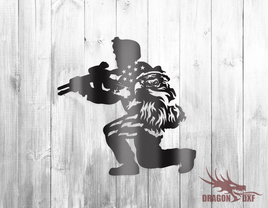 Soldier with Eagle - DXF Download
